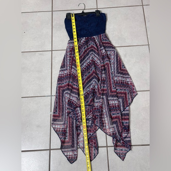 Almost famous Women Blue Strapless Dress size small - Picture 7 of 8